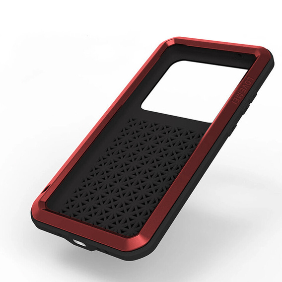 Love Mei Case for Samsung Galaxy S20 Ultra, armored with glass, red