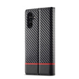 Flip case for Samsung Galaxy A55, Carbon LC.IMEEKE, black