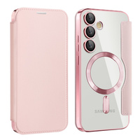 Flip case for Samsung Galaxy S24 FE, RFID Wallet MagSafe CamShield, pink