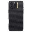 Nillkin Armored Case for iPhone 16 Pro Max, Carbon Fiber, for Magsafe, gold