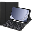 Case + keyboard Samsung Galaxy Tab A9+, Leather Pen Slot, black