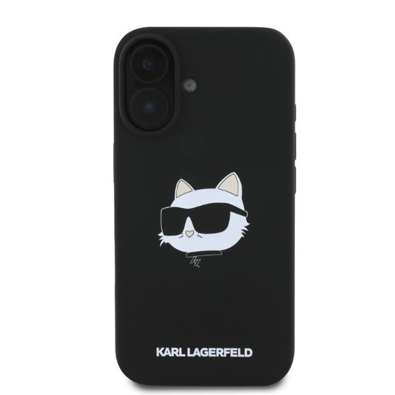 Karl Lagerfeld Silicone Choupette Head Print Case for iPhone 16