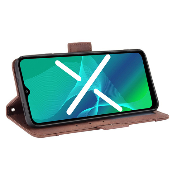 Flip case for Oppo Reno7 Lite 5G, Card Slot, brown