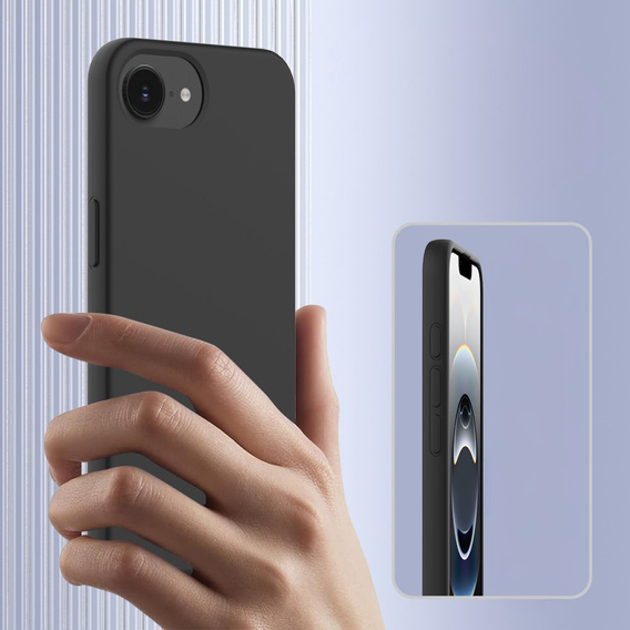 Case for iPhone 16e, Silicone MagSafe, black