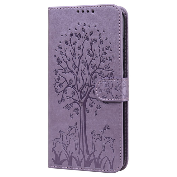 Flip case for Motorola Moto G22, tree, purple