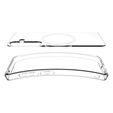 Spigen MagSafe Case for Samsung Galaxy S25, Ultra Hybrid, transparent / white + 9H Tempered Glass