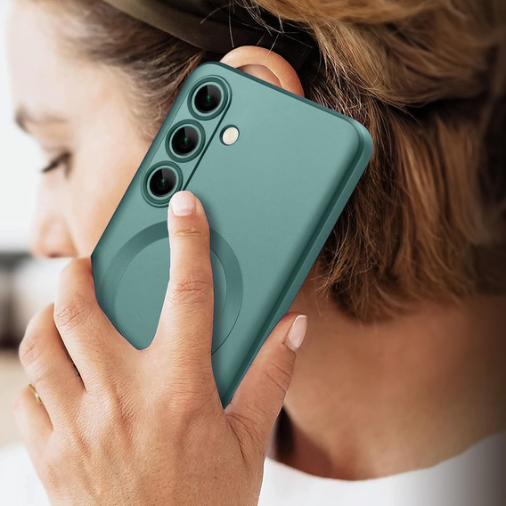 Case for Samsung Galaxy A56, ColorMag, for MagSafe, green + 9H tempered glass