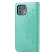 Flip case for Motorola Edge 20 Lite, Mandala, green