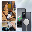 Case for Samsung Galaxy S20 FE, for MagSafe, ERBORD Matt Case, black + Screen Glass