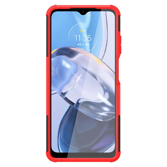 Case for Motorola Moto E22 / E22i, Tire Armor, black / red