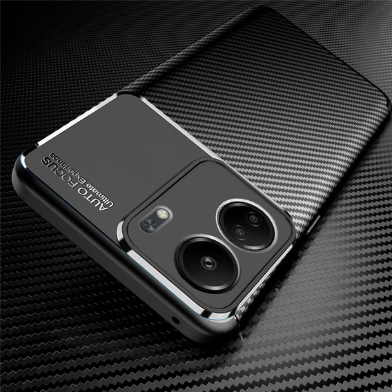 Case for Xiaomi Redmi 13C / Poco C65, Carbon Gel, black