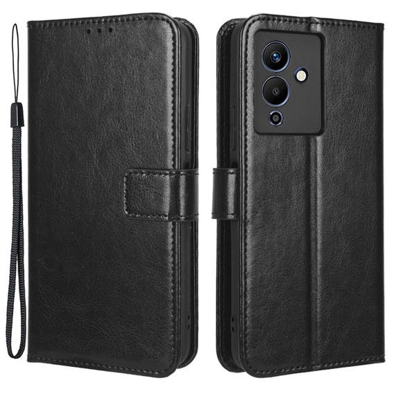 Flip case for Infinix Note 12 5G, Crazy Horse Wallet, black