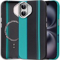 MagSafe's iPhone 16 Case, Carbon Fiber, black / blue