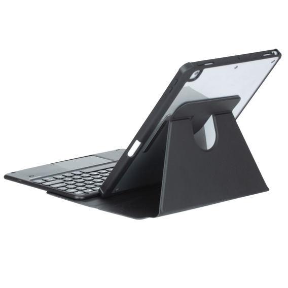 Keyboard case for iPad 11" 2025 A16 (11 gen.) / iPad 10.9" 2022 (10 gen.), Rotary 360° Leather, black