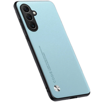 Leather case for Samsung Galaxy M55 5G, leather hybrid, light blue