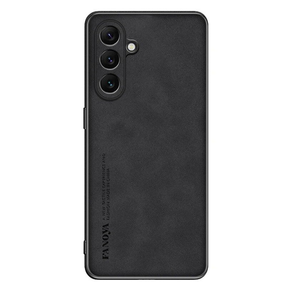 Case for Samsung Galaxy M55 5G, ERBORD Business, with metal plate for car mounts, black
