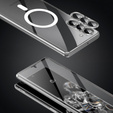Magnetic Dual Glass MagSafe case for Samsung Galaxy S24, silver