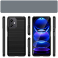 Case for Xiaomi Redmi Note 12 5G / POCO X5 5G, Carbon, black