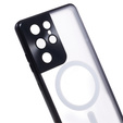 Magnetic Dual Glass MagSafe case for Samsung Galaxy S21 Ultra, black