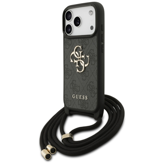 GUESS 4G Big Logo Cord Stap Crossbody Case for iPhone 17 Pro