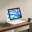 Keyboard Case for iPad Air 11" 2024, Magnetic Keyboard Touchpad, white