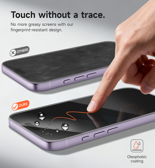 2x SURITCH tempered glass for iPhone 17/16 Pro