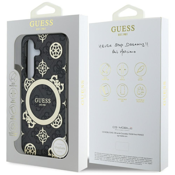 GUESS Magnetic IML Peony case for Samsung Galaxy S25