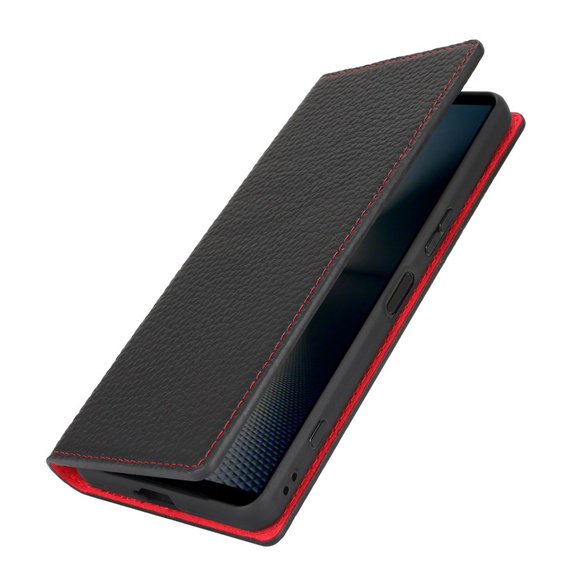Leather case for Sony Xperia 1 VI, ERBORD Grain Leather, black