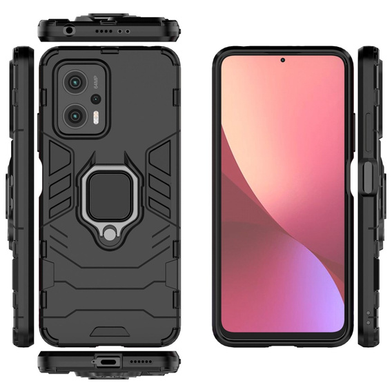 Case for Xiaomi Poco X4 GT 5G, Kickstand Ring, black
