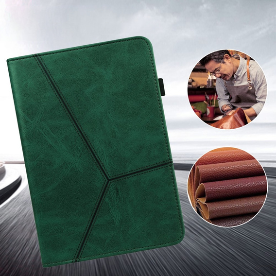 Case for Samsung Galaxy Tab S10 Lite / S10 FE / S9 FE / S9, Classic, with space for stylus, green
