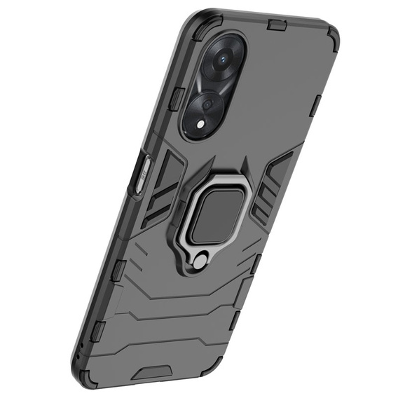 Case for Oppo A78 5G, Kickstand Ring, black