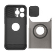 Case for iPhone 15 Pro Max, ERBORD MagProtect Slide Camera, titanium grey