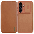 NILLKIN flip case for Samsung Galaxy A56, CamShield Qin Pro, leather, brown