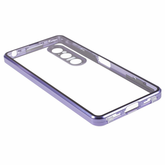 Case for Sony Xperia 1 V, Magnetic Dual Glass, purple