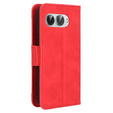 Flip case for T Phone 3 5G, Card Slot, red