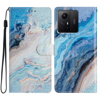 Flip case for Xiaomi Redmi Note 12S, Wallet Marble, blue