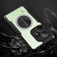 Case for Realme C63, with magnetic sheet, transparent / black