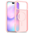 Matt Case for iPhone 17 Pro Max, for MagSafe, translucent pink