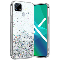 Case for Realme 7i, Glittery, transparent