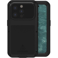 Love Mei Case for iPhone 15 Pro, armored with glass, black
