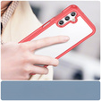 Case for Samsung Galaxy A14 4G/5G, Fusion Hybrid, transparent / red