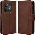 Flip case for Realme GT 6 / 6T, Card Slot, brown