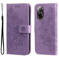 Flip case for Realme C67, Mandala, purple