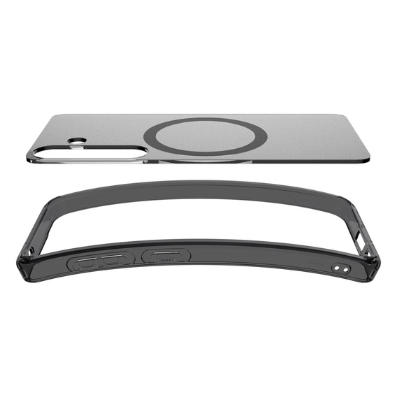 Spigen MagSafe Case for Samsung Galaxy S25, Ultra Hybrid, transparent / black + 9H Tempered Glass