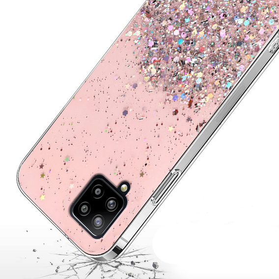 Case for Samsung Galaxy A42 5G, Glittery, pink