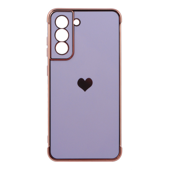 Case for Samsung Galaxy S21 FE, Electro heart, purple