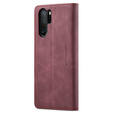 CASEME case for Huawei P30 Pro, Leather Wallet Case, maroon