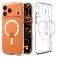 Spigen Ultra Hybrid MagSafe case for iPhone 17 Pro, Clear / White