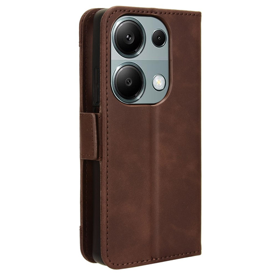 Flip case for Xiaomi Redmi Note 13 Pro 4G / Xiaomi Redmi Note 14S / Xiaomi Poco M6 Pro 4G, Card Slot, brown