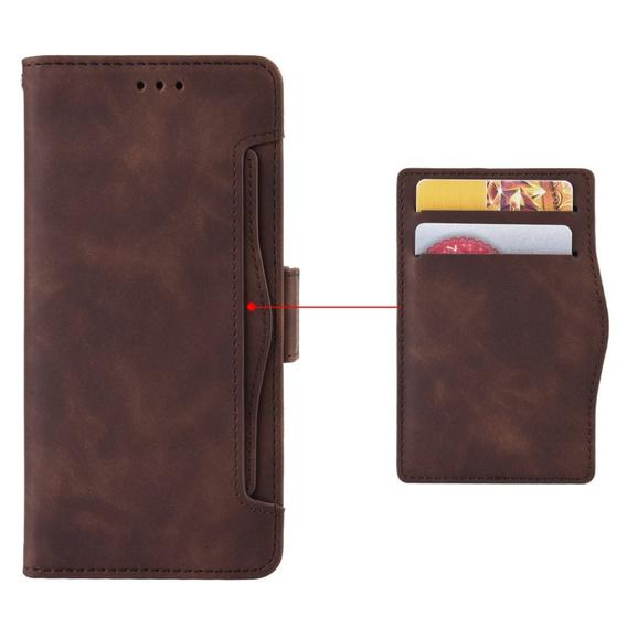 Flip case for Infinix Zero 30 5G, Card Slot, brown